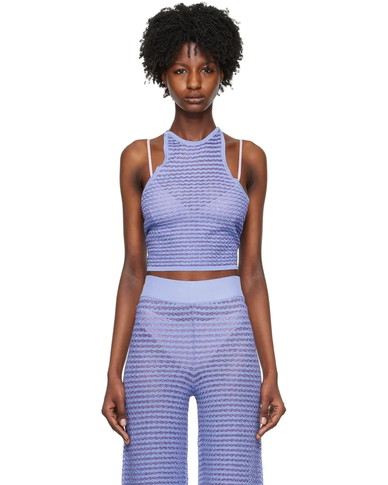 ROTATE Birger Christensen Purple Self-Tie Tank Top 17-3612