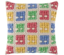 White Basket Crochet Cushion