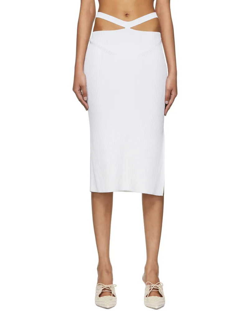 Anna October White Alizee Midi Skirt White