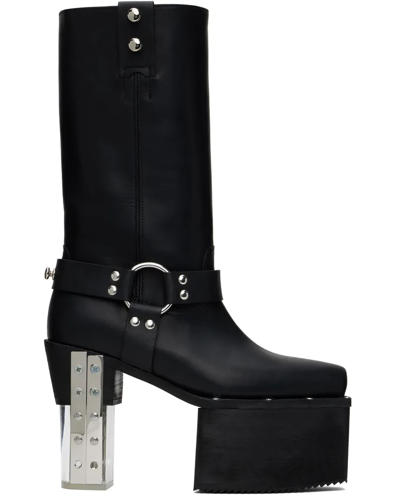 Rick Owens Black Porterville LP Boots 90