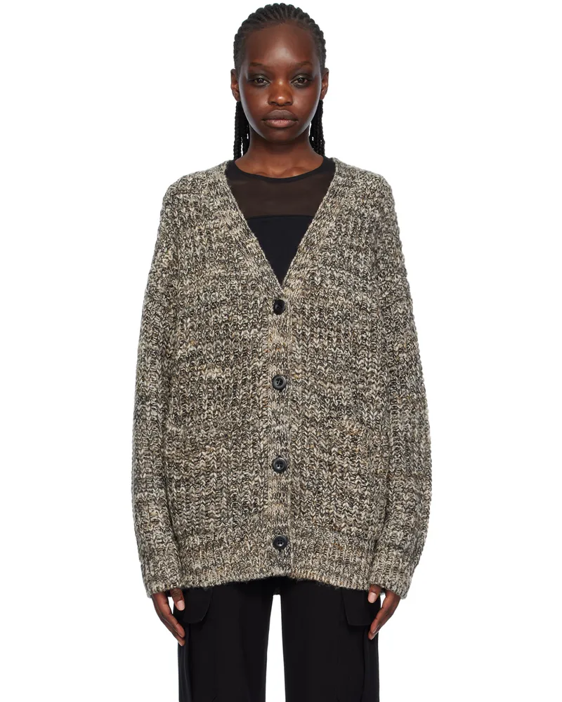 Rag & Bone Gray & Off-White Daphne Cardigan Naturlmult