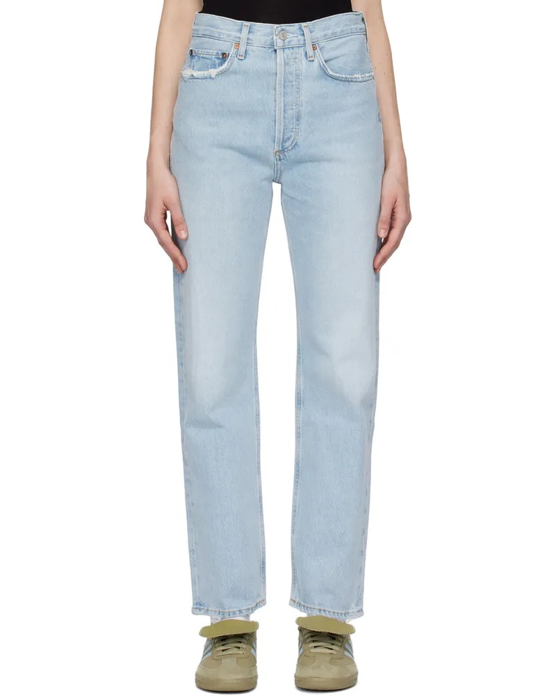 AGOLDE Blue 90's Pinch Waist Jeans Focus