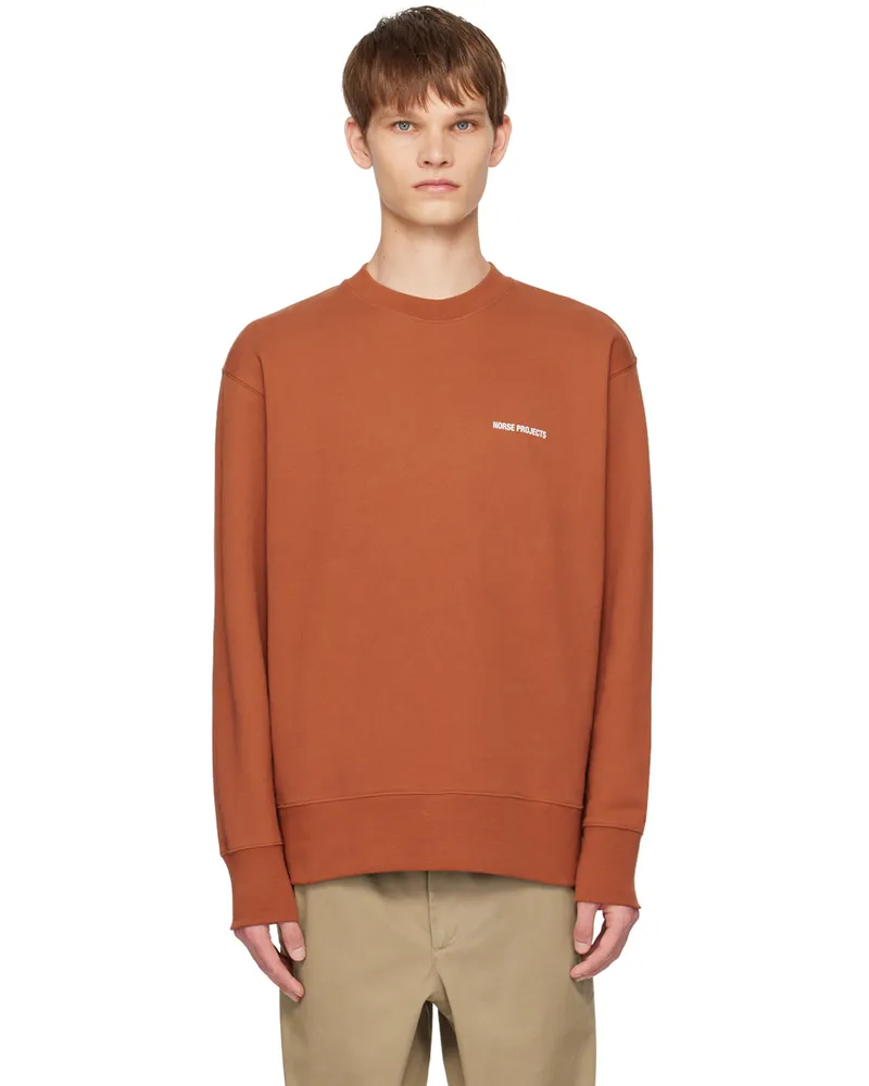 Norse Projects Orange Arne Sweatshirt Red