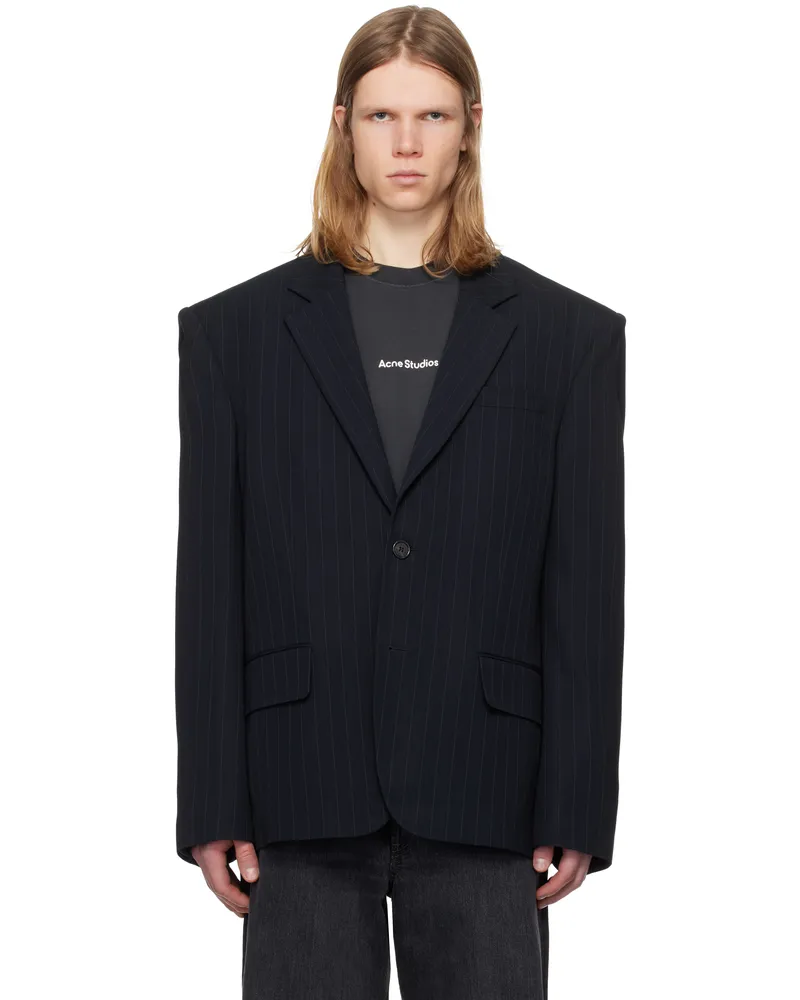 Acne Studios Navy Relaxed Fit Blazer Bg3