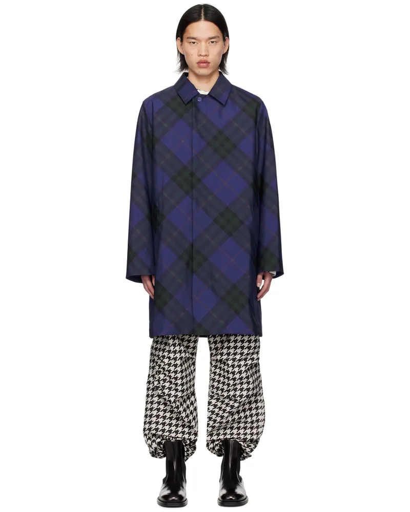 Burberry Blue Check Coat Knight
