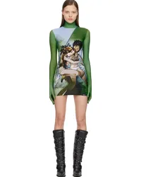 VETEMENTS Green Printed Minidress Green