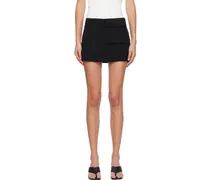 Black Utilitarian Pocket Miniskirt
