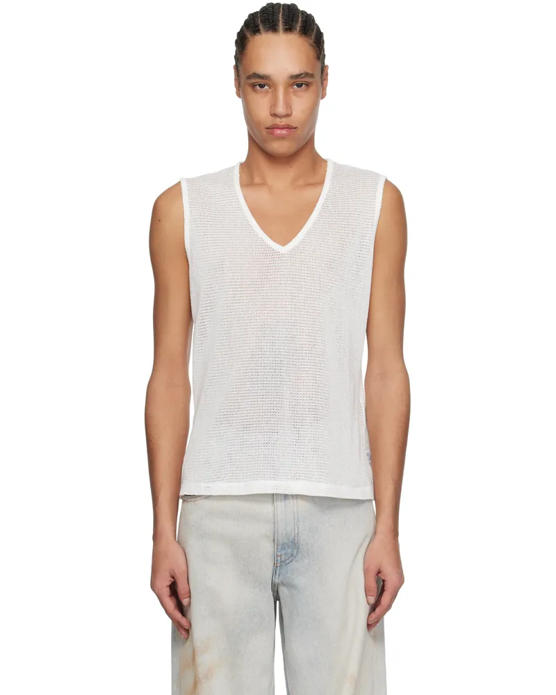 Maison Margiela White V-Neck Tank Top 101