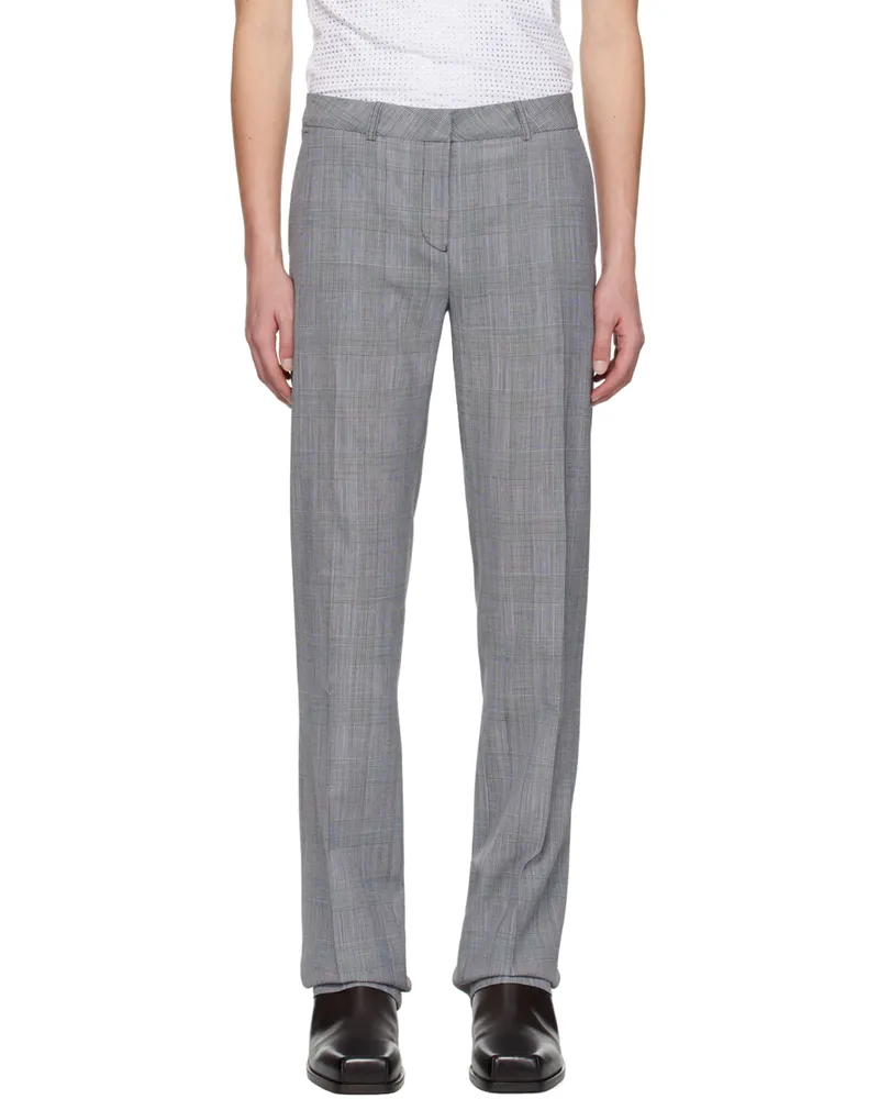COPERNI Gray Check Trousers Black