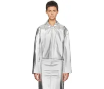 Silver Lennox Faux-Leather Jacket
