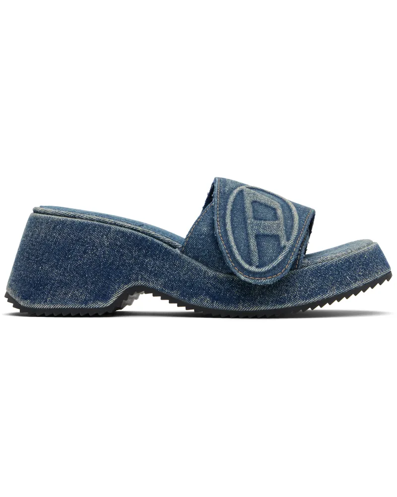 Diesel Blue Sa-Oval D Pf W Heeled Sandals H5414