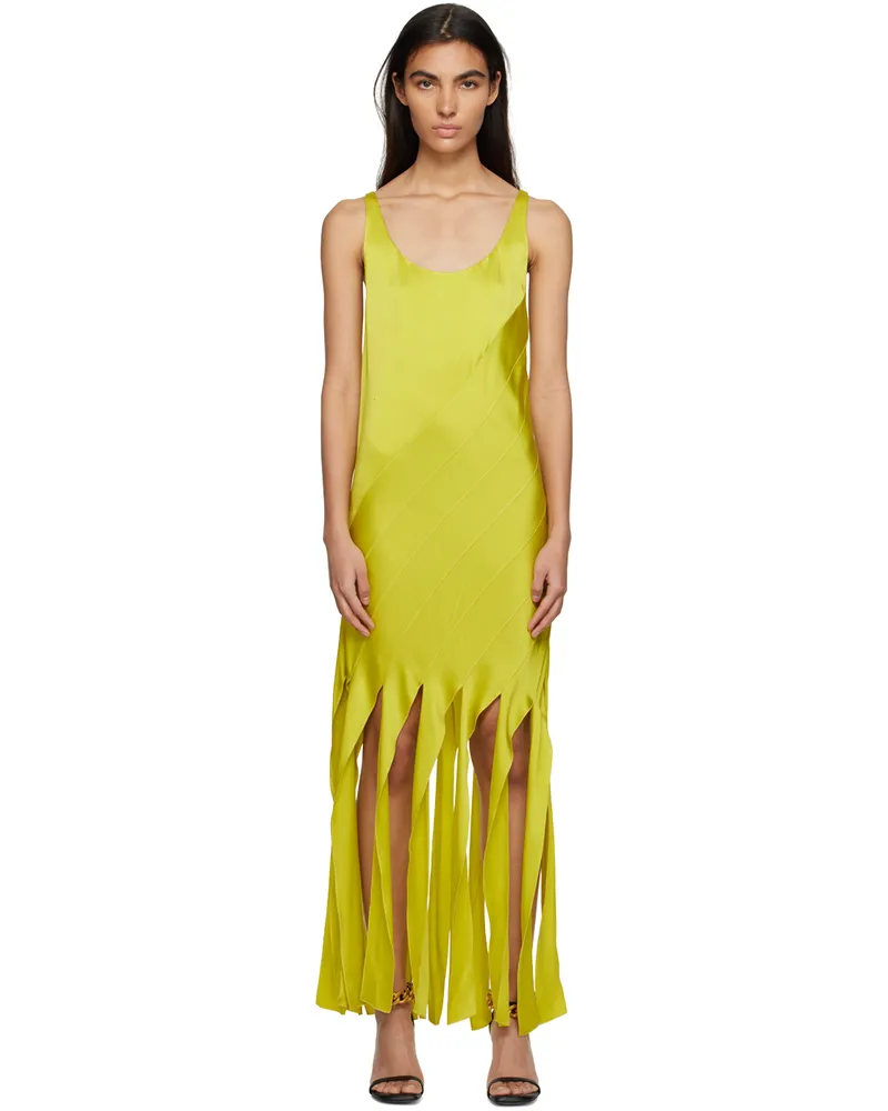 Stella McCartney Yellow Fringed Maxi Dress 8301