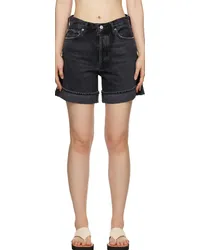 AGOLDE Black Dame Denim Shorts Bewitched