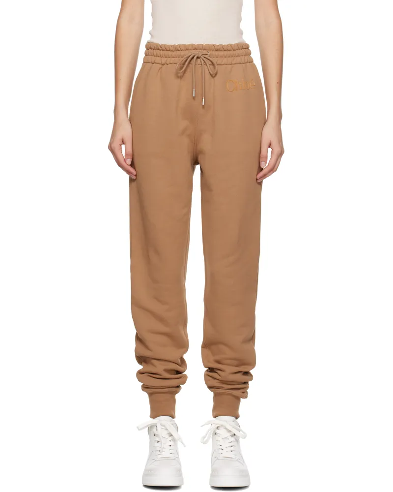 Chloé Brown Generous Sweatpants 24l