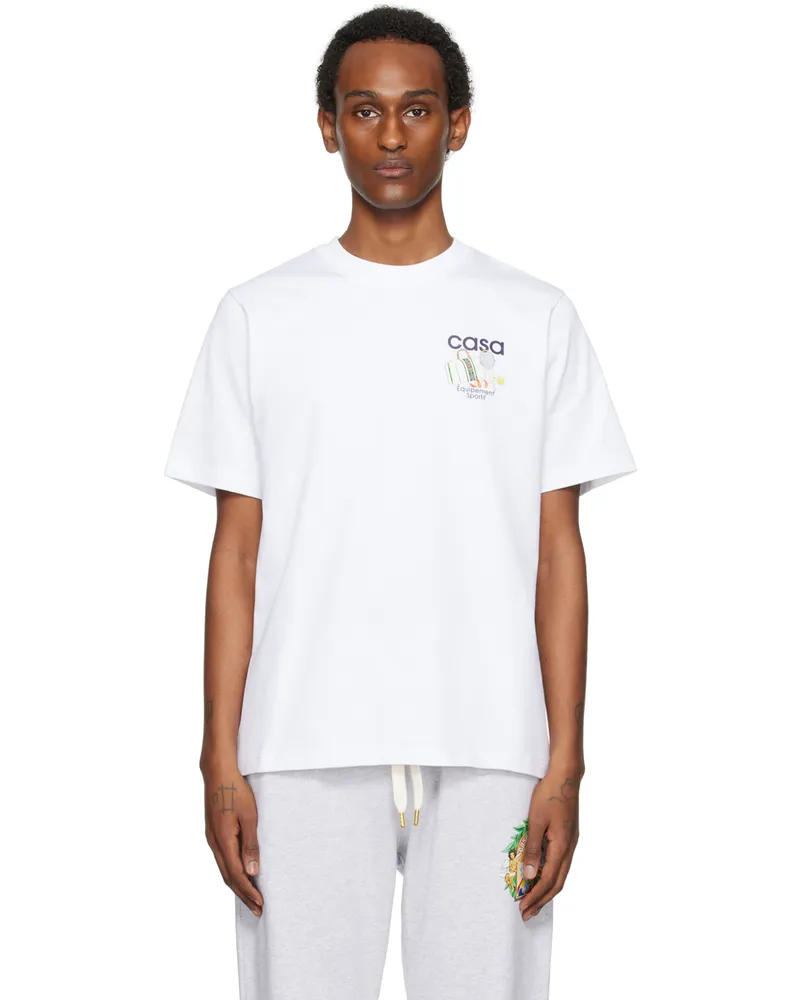 Casablanca Paris White 'Equipement Sportif' T-Shirt Equipement