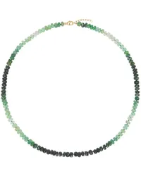 JIA JIA Green Arizona Jumbo Emerald Gold Bead Necklace Green