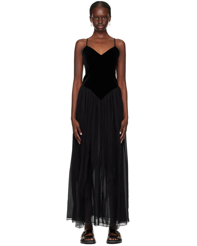 Chloé Black Evening Maxi Dress 001