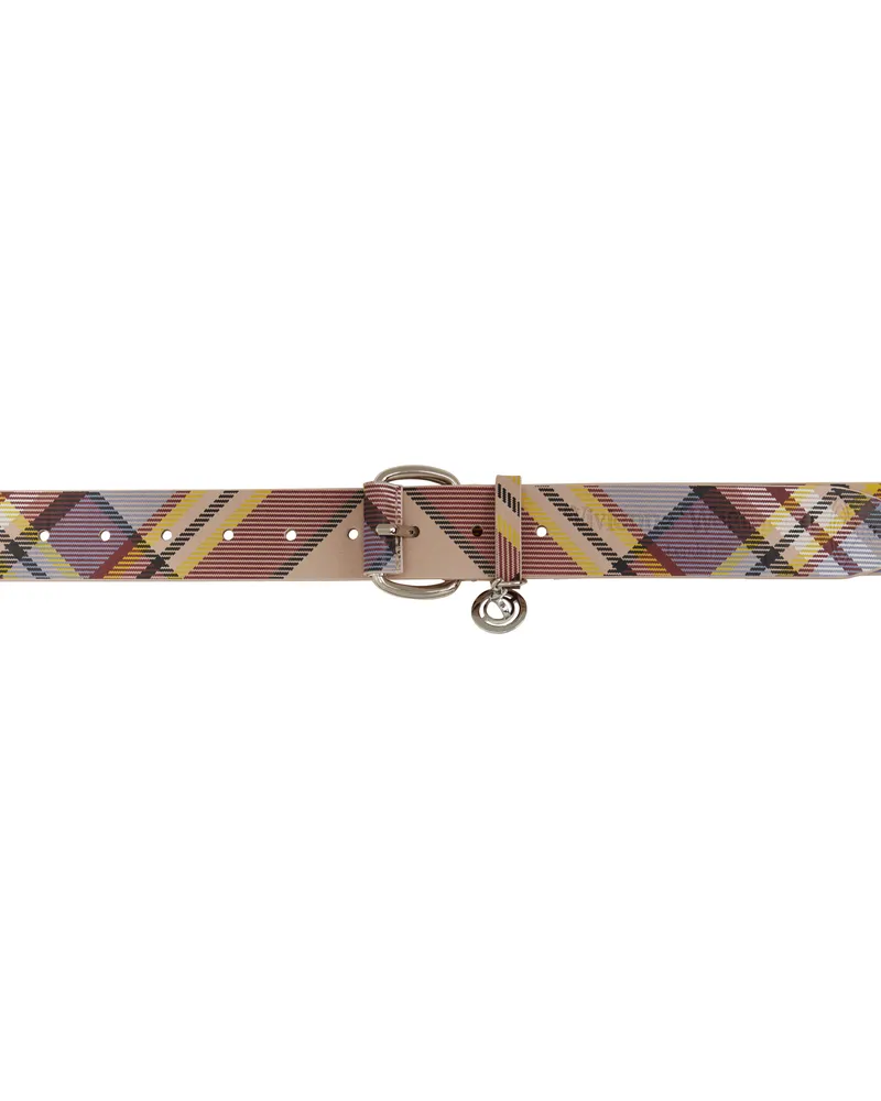 Vivienne Westwood Pink Wide Alex Charm Belt Ss25-k303
