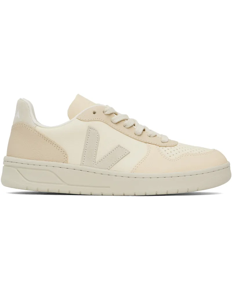 VEJA Beige V-10 Sneakers Multic