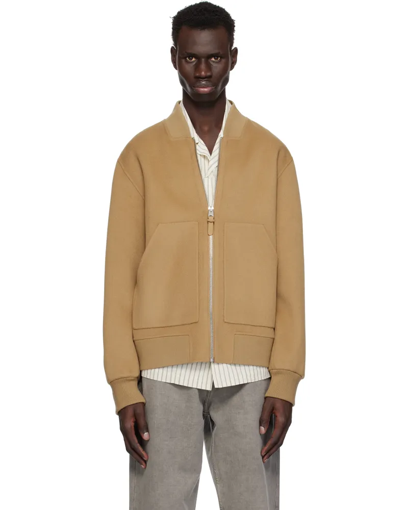 Mackage Tan Emilio Bomber Jacket Light
