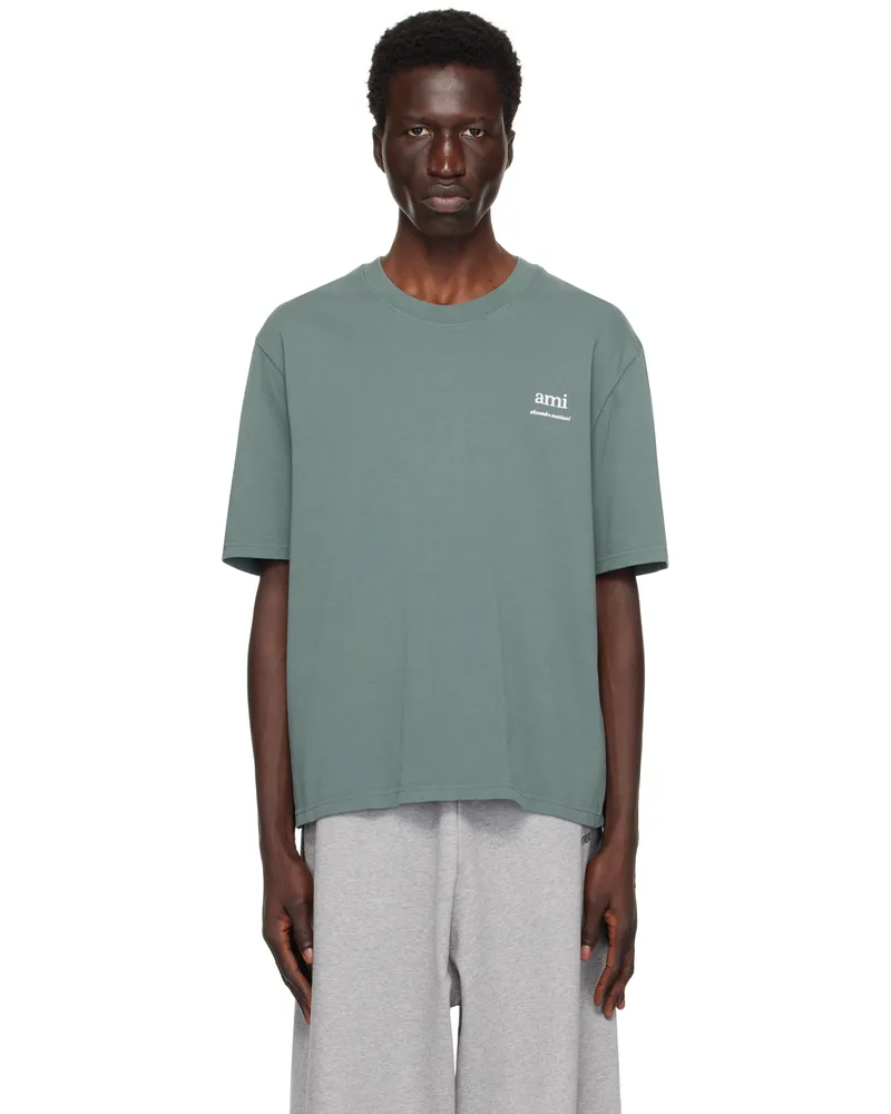 AMI Paris Green 'Ami Alexandre Mattiussi' T-shirt Antique