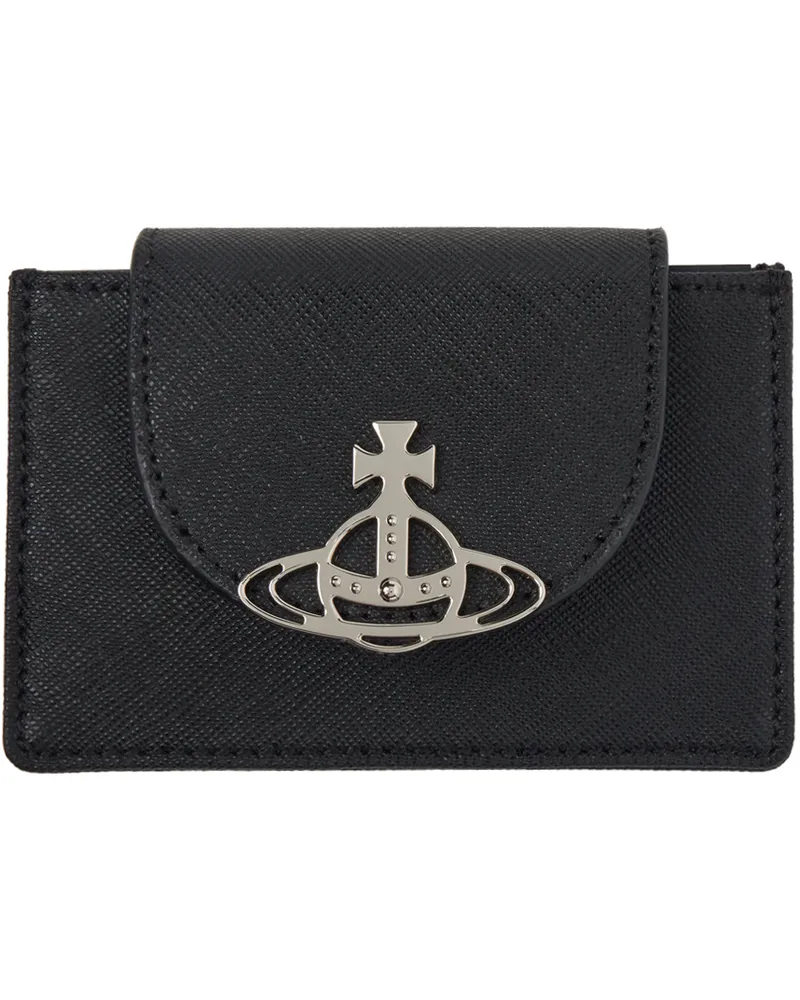 Vivienne Westwood Black Flap Card Holder Aw24-black