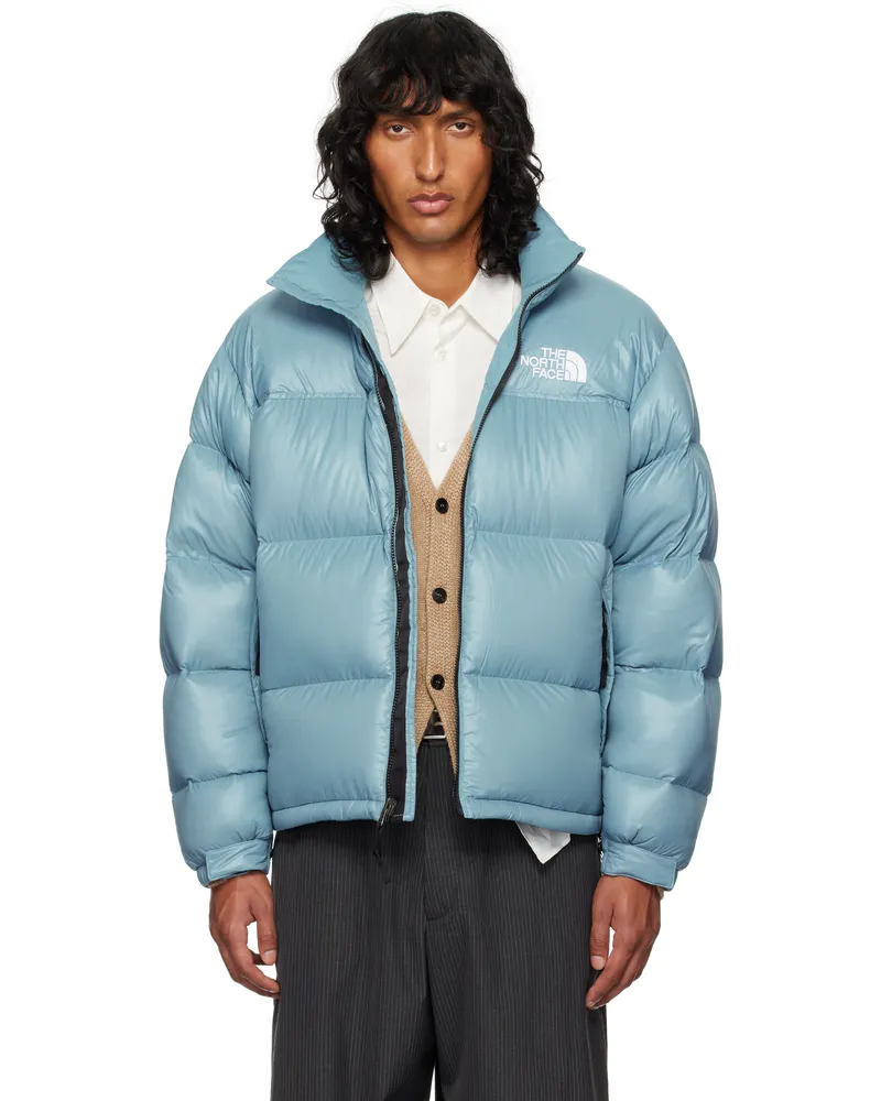 The North Face SSENSE Exclusive Blue 1996 Retro Nuptse Down Jacket 39f