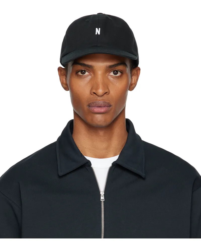 Norse Projects Black Twill Sports Cap Black9999