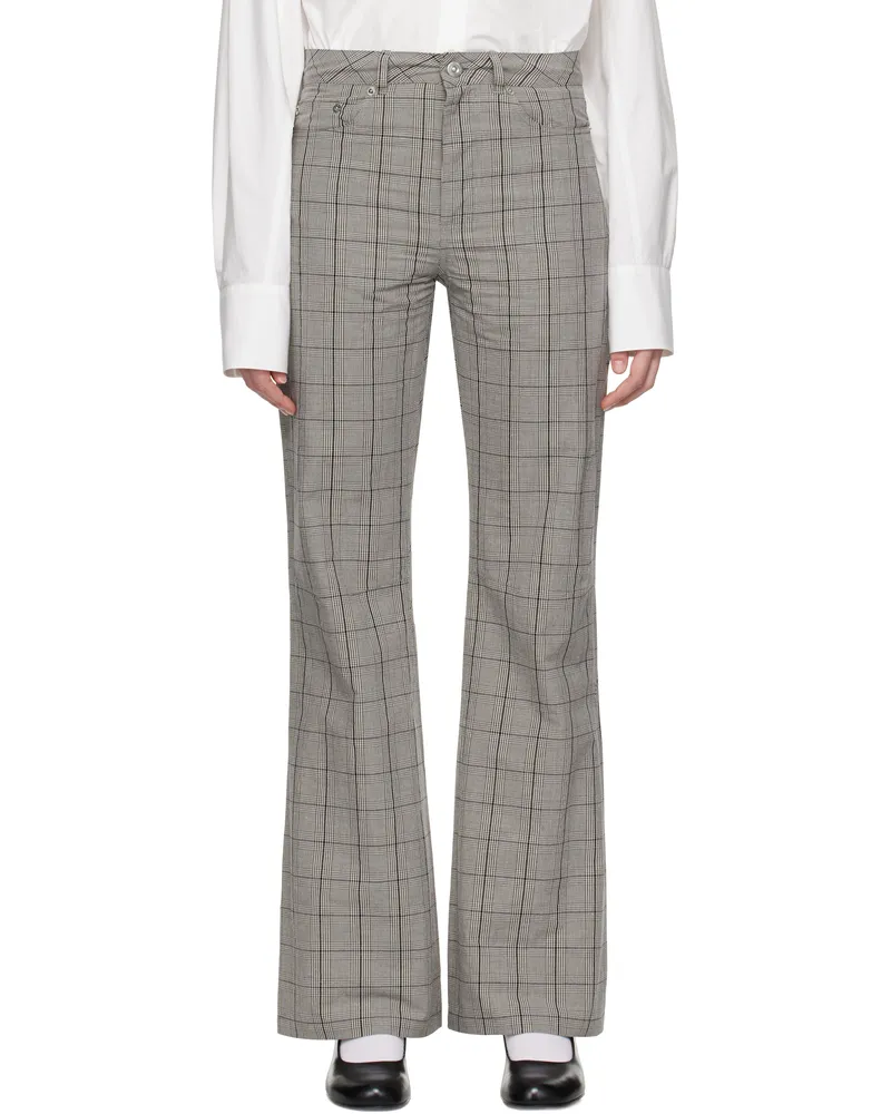 Our Legacy Black & White Moto Cut Trousers Bard