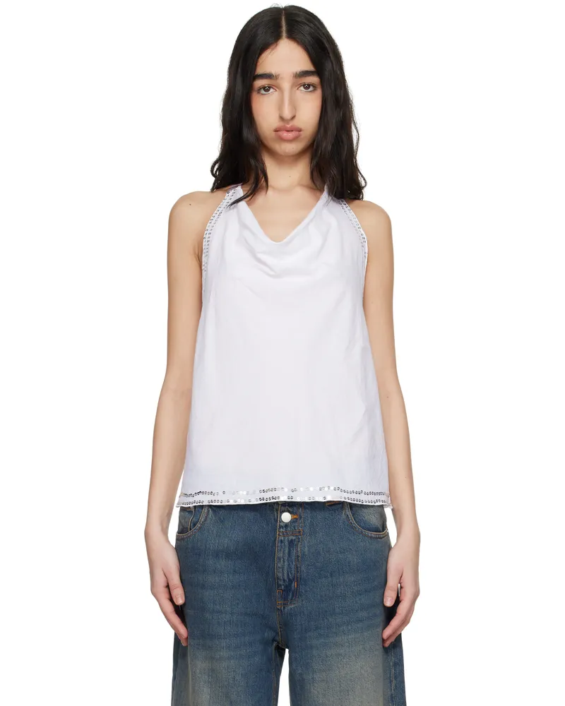 GIMAGUAS White Cala Halter Top White