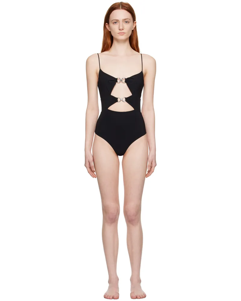 Nensi Dojaka Black Cutout Swimsuit Black