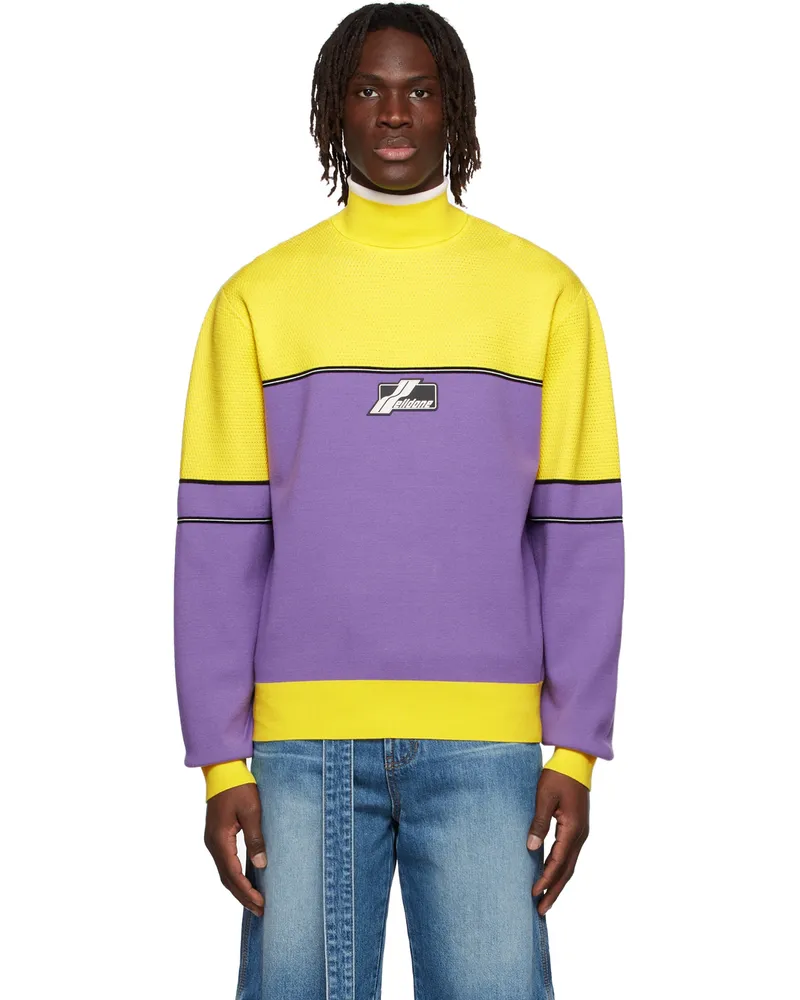 WE 11 DONE Purple Viscose Turtleneck Yellow