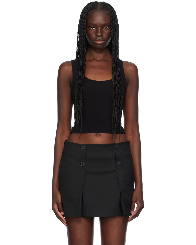 WARDROBE.NYC Black Crop Tank Top Black