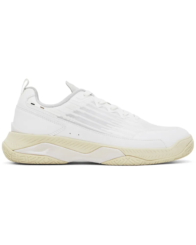 HUGO BOSS White Courtstride Sneakers 100-white