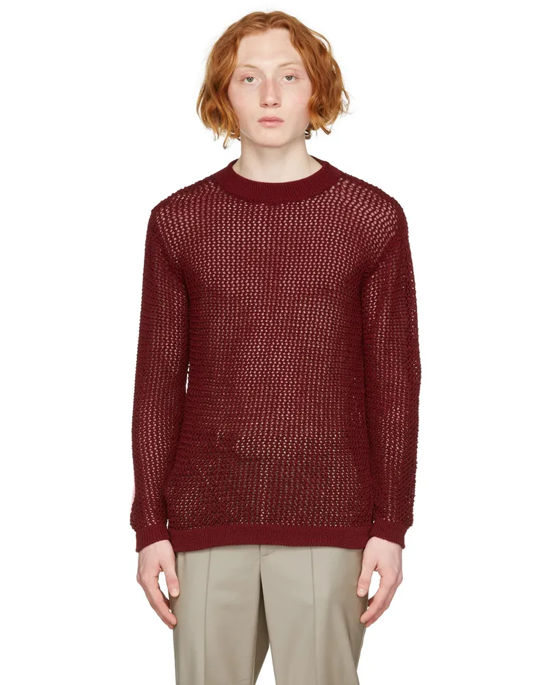 SITUATIONIST Red Polyester Sweater Burgundy