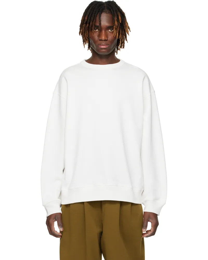 Dries van Noten White Dropped Shoulders Sweatshirt 8
