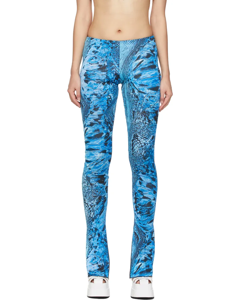 Blumarine Blue Snake Leggings M6839