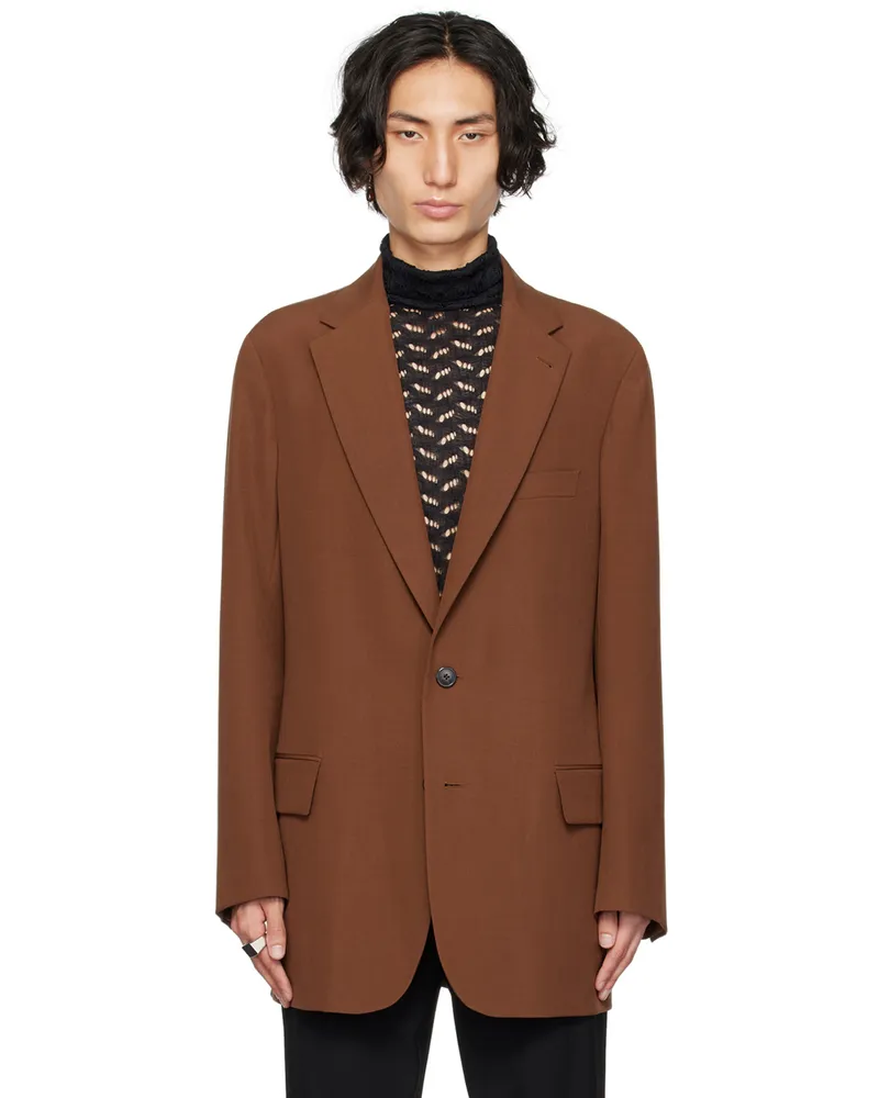 Dries van Noten Brown Two-Button Blazer 701
