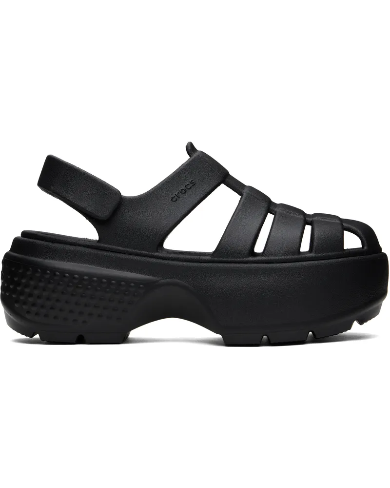 Crocs Black Stomp Fisherman Sandals Black