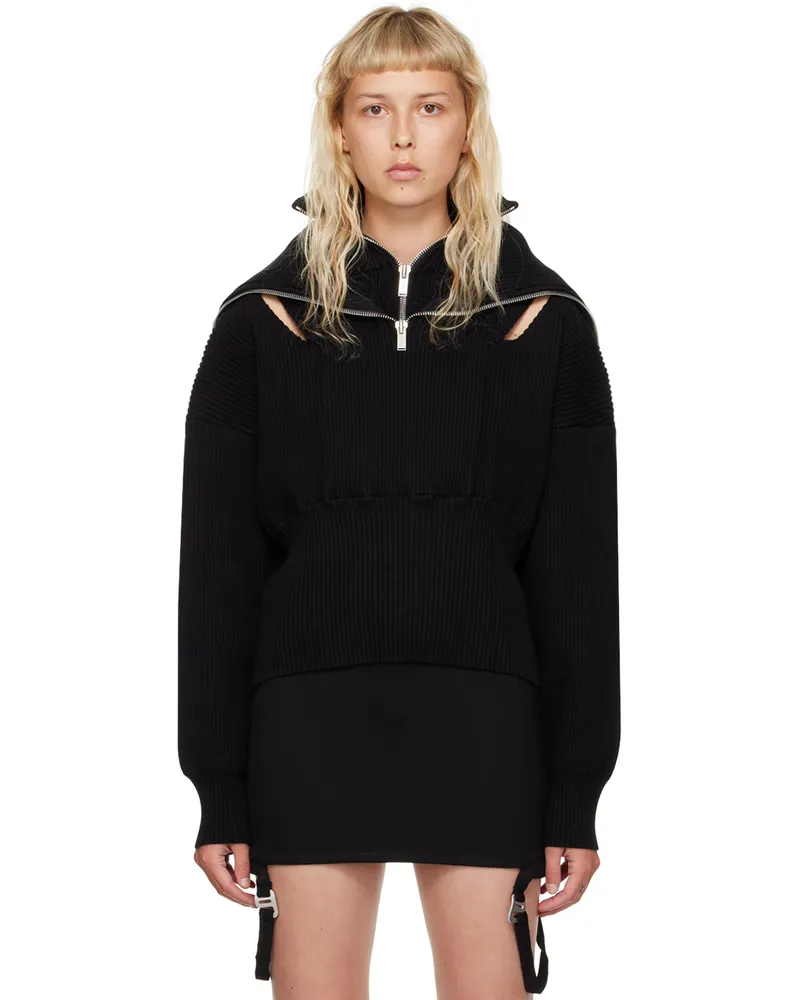 Heliot Emil Black Layered Sweater Black