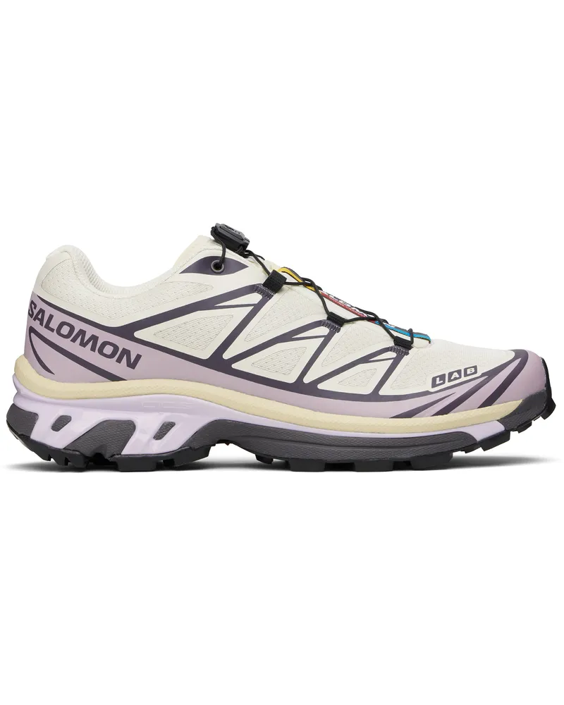 Salomon Off-White & Purple XT-6 Sneakers Icicle