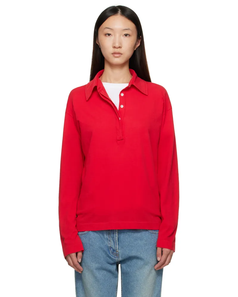 The Row Red Roddie Polo Red