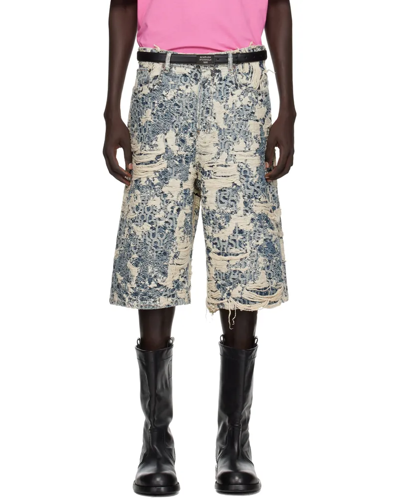 Acne Studios Blue Loose Fit Denim Shorts 863