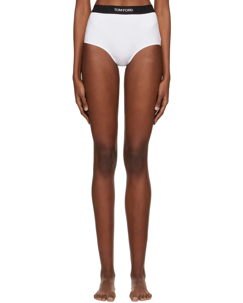 Tom Ford White Jacquard Briefs Aw002