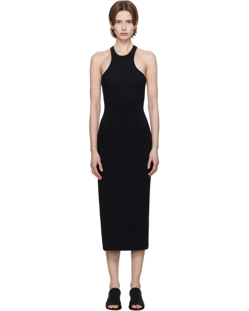 Courrèges Black Scuba 90's Rib Midi Dress 9999