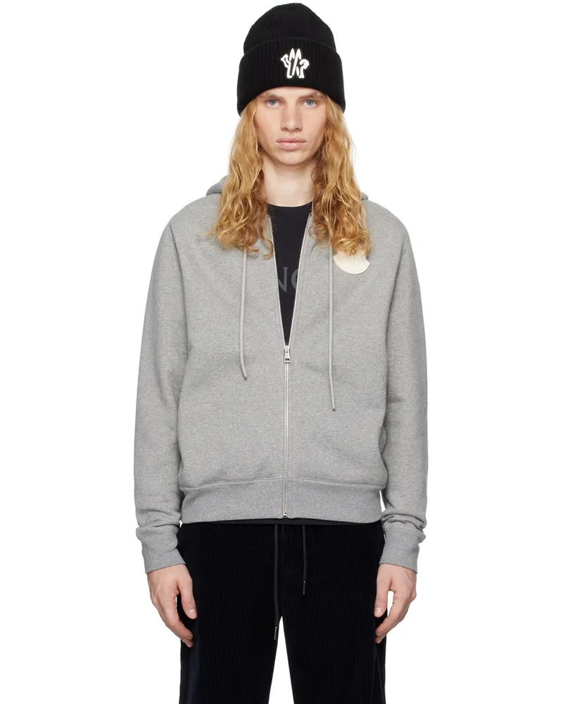 Moncler Gray Zip Up Hoodie 984