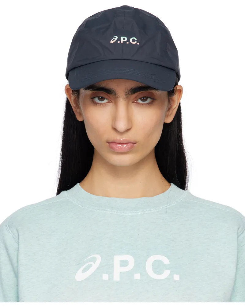 A.P.C. Navy ASICS Edition Charlie Baseball Cap Iak