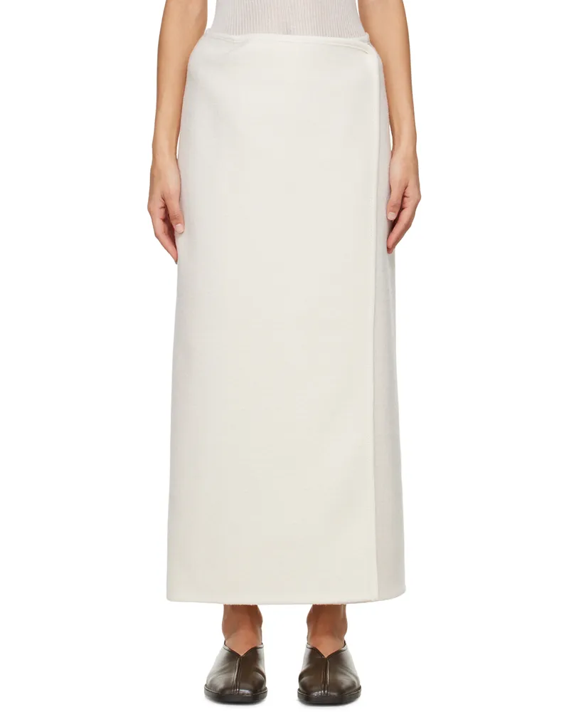 Rier Off-White Walker Midi Skirt White