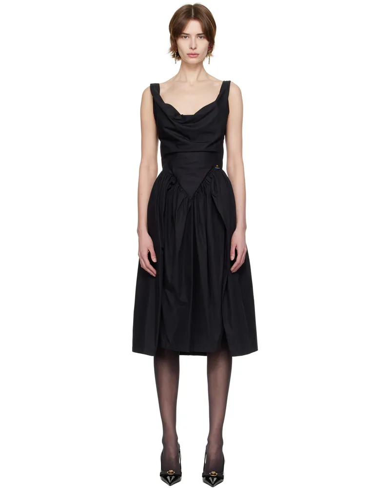 Vivienne Westwood Black Sunday Midi Dress N401