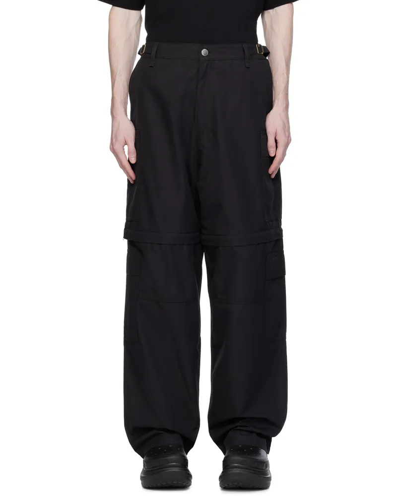 VTMNTS Black Detachable Leg Cargo Pants Black